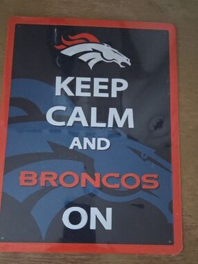Official NFL Broncos metal sign